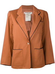 contrast trim blazer jacket  Yves Saint Laurent Vintage