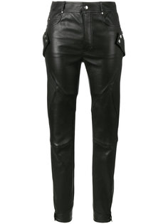 эластичные байкерские брюки Alexander McQueen