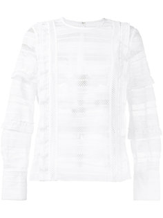 grid blouse Self-Portrait