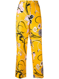 брюки с цветочным принтом Emilio Pucci