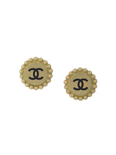 round cc earring Chanel Vintage