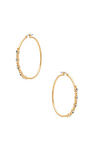 Large hoops with five stone detail - Rebecca Minkoff
