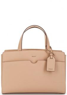 Сумка из сафьяновой кожи с двумя отделами Dkny