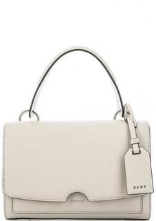 Кожаная сумка с короткой ручкой и съемным плечевым ремнем Dkny