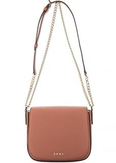 Маленькая кожаная сумка с одним отделом Dkny