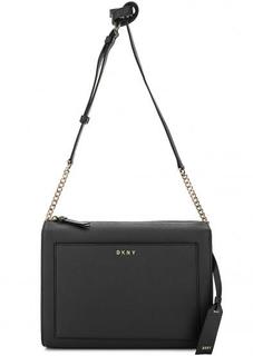 Сумка из сафьяновой кожи на молнии Dkny