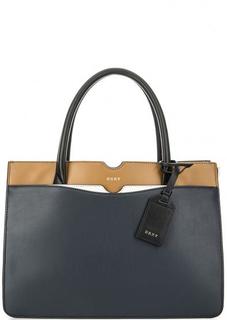 Сумка из гладкой кожи с короткими ручками Dkny