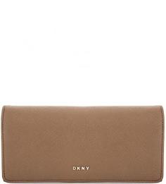 Кожаный кошелек с двумя отделами для купюр Dkny