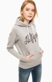 Серая толстовка с вышивкой Hilfiger Denim