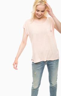 Футболка оверсайз кораллового цвета Pepe Jeans