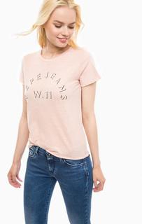 Футболка с короткими рукавами и принтом Pepe Jeans
