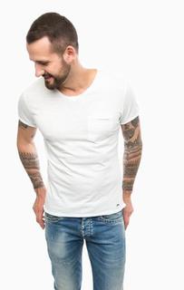 Хлопковая футболка с треугольным вырезом Pepe Jeans