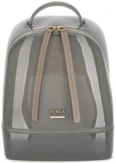 Серый рюкзак на молнии с одним отделом Furla