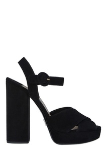 Замшевые босоножки Prada