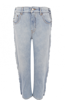 Укороченные джинсы с декоративной отделкой Mm6