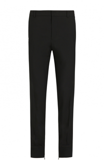 Брюки прямого кроя из смеси вискозы и шерсти Lanvin