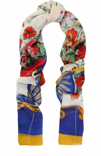 Шелковые шарф с принтом Dolce &amp; Gabbana