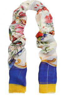 Шелковый шарф с принтом Dolce &amp; Gabbana