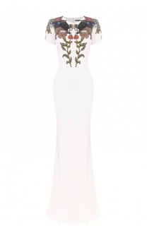 Приталенное платье с вышивкой Alexander McQueen
