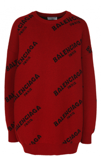 Пуловер свободного кроя с логотипом бренда Balenciaga