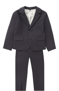 Хлопковый костюм с пиджаком на двух пуговицах Giorgio Armani