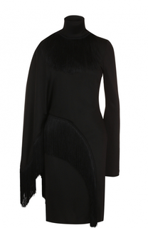 Платье-миди асимметричного кроя с бахромой Givenchy