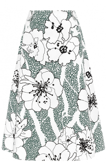 Юбка-миди А-силуэта с цветочным принтом Marni