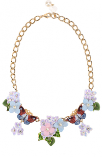 Колье с цветочным декором и кристаллами Swarovski Dolce &amp; Gabbana