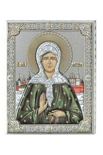 Икона Матрона 12х15,5 см Аргента