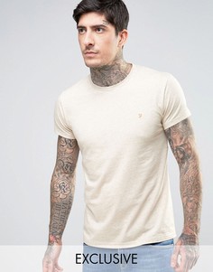 Бежевая меланжевая футболка эксклюзивно для Farah - Серый