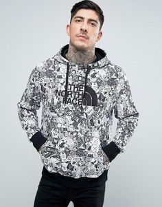 Белое худи с большим логотипом с принтом The North Face - Белый