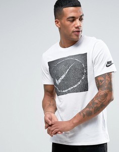 Белая футболка с логотипом-галочкой Nike 834697-100 - Белый