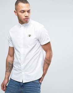 Белая оксфордская рубашка классического кроя с короткими рукавами Lyle &amp; Scott - Белый