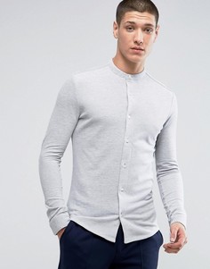 Премиум-рубашка слим с воротником на пуговицах Jack &amp; Jones - Серый