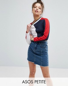 Кроп-топ с контрастными вставками ASOS PETITE - Мульти