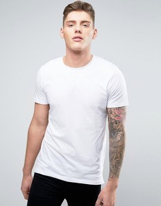 Длинная футболка с круглым вырезом и закругленным низом Jack &amp; Jones Core - Белый