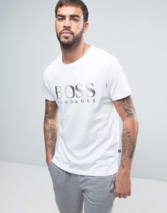 Футболка классического кроя с крупным логотипом BOSS Black By Hugo Boss - Белый