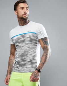 Футболка с полоской и вставкой с принтом Jack &amp; Jones Tech - Серый