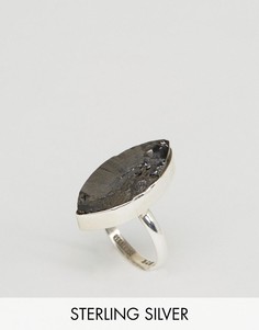 Серебряное кольцо с неграненым камнем Regal Rose - Серебряный