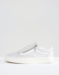 Серые кожаные кроссовки с молнией Vans Old Skool - Мульти