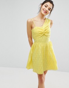 Платье мини на одно плечо ASOS - Желтый