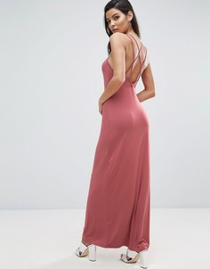Платье макси с лямками на спине ASOS - Красный