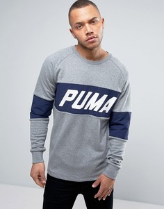 Серый свитшот колор блок с круглым вырезом Puma 572424 04 - Серый