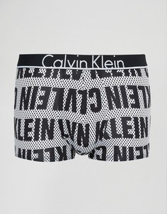 Боксеры-брифы из микрофибры с заниженной талией и логотипом Calvin Klein - Черный