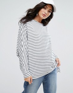 Свободный топ в бретонскую полоску Daisy Street - Белый