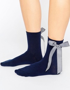 Носки с большим бантом ASOS - Темно-синий