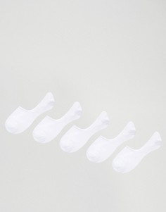 5 пар невидимых носков из вафельного трикотажа ASOS - СО СКИДКОЙ - Белый