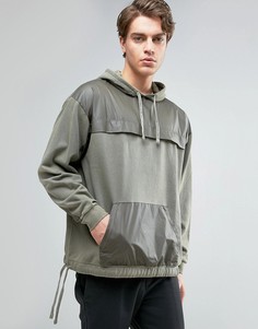 Худи свободного кроя цвета хаки ASOS - Зеленый