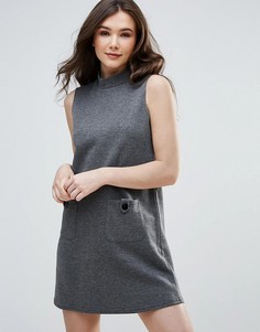 Платье-трапеция с высокой горловиной Vero Moda - Серый
