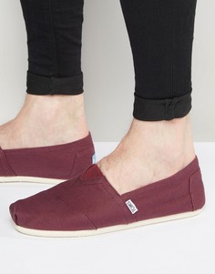 Парусиновые эспадрильи TOMS Classic - Красный